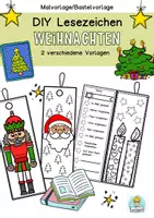 Vorschau - Arbeitsblätter - Lesezeichen basteln Weihnachten, Advent, Nikolaus, Bastelvorlage - Deckblatt