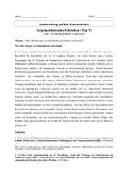 Vorschau - Arbeitsblätter - Argumentierendes Schreiben - Aufgabentyp 3 - Vorbereitung auf die Klassenarbeit - Seite 1