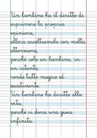anteprima - Testo - Poesia "Un bambino" - In corsivo - diritti dei bambini - Pagina 2