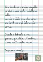 anteprima - Testo - Poesia "Un bambino" - In corsivo - diritti dei bambini - Pagina 3