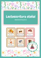 Vista previa - Tarjetas / Manipulativos - Lectoescritura otoñal - Portada
