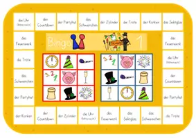 Vorschau - Spiele - Bingo Brettspiel SILVESTER & NEUJAHR - Seite 1