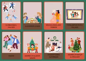 Vorschau - Bildkarten - Bildkarten: Weihnachtsaktivitäten - Seite 1