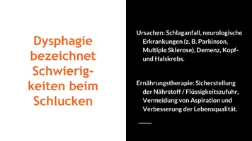 Vorschau - Präsentationen/Tafelbilder - Ernährung bei Dysphagie - Eine Einblick - Seite 1