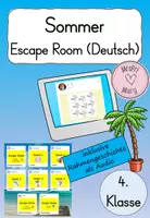Vorschau - Bildkarten - Escape Room: Sommer (Deutsch, Klasse4) - Deckblatt