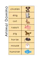 Vorschau - Spiele - Animal Domino mit 11 Tieren passend zu Klett Come in 3 - Deckblatt
