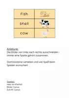 Vorschau - Spiele - Animal Domino mit 11 Tieren passend zu Klett Come in 3 - Seite 1
