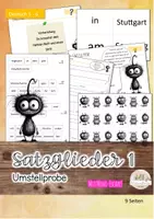Vorschau - Stundenentwürfe - Satzglieder 1: Umstellprobe - Deckblatt