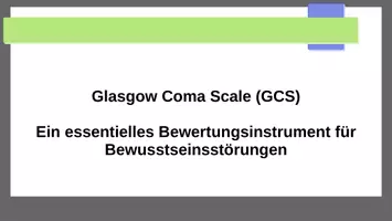 Vorschau - Präsentationen/Tafelbilder - Glasgow Coma Scale (GCS) - Deckblatt