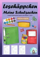Vorschau - Arbeitsblätter - Lesehäppchen Meine Schulsachen (Klassen 1 und 2) - Deckblatt