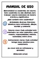 Vista previa - Hojas de trabajo - Cuadernillo los valores - página 1