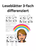 Vorschau - Arbeitsblätter - Mini -Lesespur M,A,I,O,U,L,E,S,D (3-fach differenziert) - Deckblatt