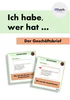 Vorschau - Spiele - Ich habe wer hat - Fragekarten zum Geschäftsbrief // WiK - IT - Deckblatt