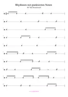 Vorschau - Arbeitsblätter - Punktierte Note: Rhythmusübungen 4/4 Takt (Klatschzettel) - Deckblatt
