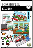 Vorschau - Arbeitsblätter - Schreiben zu Bildern - Wortarten - Wortgruppen - Sätze - Winter - Deckblatt