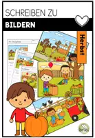 Vorschau - Arbeitsblätter - Schreiben zu Bildern - Wortarten - Wortgruppen - Sätze - Herbst - Deckblatt