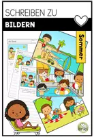 Vorschau - Arbeitsblätter - Schreiben zu Bildern - Wortarten - Wortgruppen - Sätze - Sommer - Deckblatt