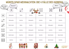 Vorschau - Spiele - Würfelspaß WEIHNACHTEN die 4 Fälle des Nomens Klasse 4/5 - Seite 3
