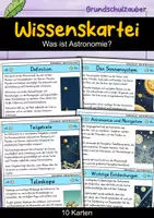 Vorschau - Bildkarten - Wissenskartei - Was ist Astronomie? - Deckblatt