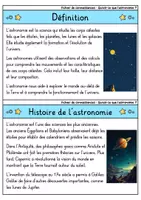 Vorschau - Bildkarten - Fichier de connaissances - Qu'est-ce que l'astronomie ? (français) - Seite 1