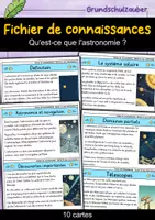 Vorschau - Bildkarten - Fichier de connaissances - Qu'est-ce que l'astronomie ? (français) - Deckblatt