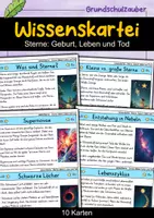 Vorschau - Bildkarten - Wissenskartei - Sterne: Geburt, Leben und Tod | Astronomie - Deckblatt