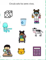 Vista previa - Hojas de trabajo - Ciencias Naturales. Los Seres Vivos y no vivos. - página 2