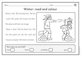Vorschau - Arbeitsblätter - Winter wachsendes Paket: Übungen und Spiele für den Englischunterricht - Seite 2