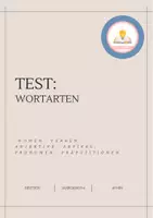Vorschau - Test - Deutsch-Test mit EWH: Wortarten - Deckblatt
