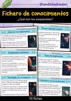 Vorschau - Bildkarten - Fichero de conocimientos - ¿Qué son los exoplanetas? | Astronomía (español) - Deckblatt