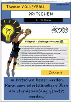 Vorschau - Aufgabenkarten - Volleyball Pritschen - Challenge - Deckblatt