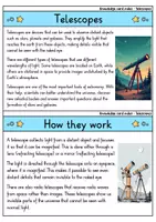 Vorschau - Bildkarten - Knowledge card index - Telescopes: Windows into space | Astronomy (English) - Seite 1