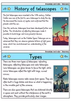 Vorschau - Bildkarten - Knowledge card index - Telescopes: Windows into space | Astronomy (English) - Seite 2