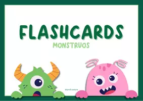 Vista previa - Tarjetas / Manipulativos - FLASHCARDS MONSTRUOS - página 1