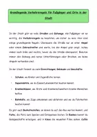 Vorschau - Arbeitsblätter - Lesetext Gebäude und Verkehrsregeln - Deckblatt