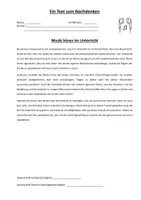 Vorschau - Merkblätter - Abschreibtext - ein Text zum Nachdenken - Musik hören im Unterricht - Seite 3