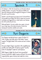 Vorschau - Bildkarten - Knowledge card index - Space travel: From Sputnik to the ISS | Astronomy (English) - Seite 1