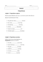 Vorschau - Arbeitsblätter - Deutsch - Arbeitsmaterial - Willkommensklasse - Grammatik - Präpositionen - Seite 1