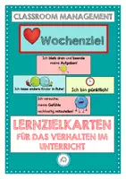 Vorschau - Poster - Lernziele formulieren. Tages- und Wochenziele - Deckblatt