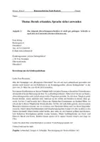 Vorschau - Klassenarbeiten - Klassenarbeit - Bewerbungsanschreiben überarbeiten (plus Zusatzaufgaben) - Deckblatt