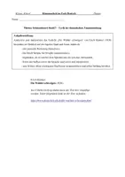 Vorschau - Klassenarbeiten - Klassenarbeit Stadtlyrik - Erich Kästner: Die Wälder schweigen (Gedichtanalyse) - Deckblatt