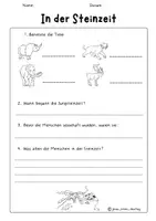 Vorschau - Arbeitsblätter - Arbeitsblätter - Steinzeit - Seite 1
