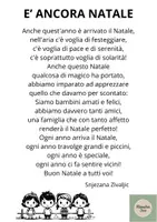anteprima - Opere didattiche / Libri di testo - E' ancora Natale-poesia con corsivo e disegno - Pagina 1