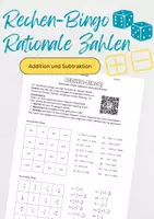 Vorschau - Arbeitsblätter - Rechen-Bingo: Rationale Zahlen addieren und subtrahieren - Deckblatt