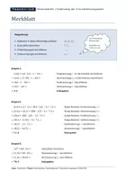 Vorschau - Arbeitsblätter - Dezimalzahlen - Verbindung der 4 Grundrechnungsarten - Seite 1