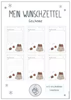 Vorschau - Arbeitsblätter - Mein Wunschzettel - Geschenke (unterschiedliche Lineaturen) - Deckblatt