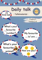 Vorschau - Spiele - Daily Talk Tafelmaterial Englisch Grundschule Rituale - Deckblatt