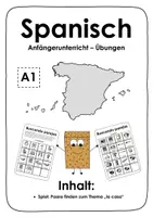 Vorschau - Spiele - Spanisch Anfängerunterricht (A1). Memory® ähnliches Spiel (Paare finden) zum Thema "la casa" (habitación). - Deckblatt