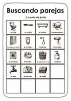 Vorschau - Spiele - Spanisch Anfängerunterricht (A1). Memory® ähnliches Spiel (Paare finden) zum Thema "la casa" (habitación). - Seite 2
