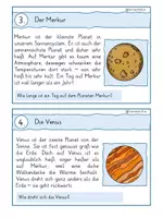 Vorschau - Stationenlernen - Lese und Abschreibkartei Planeten - Seite 3